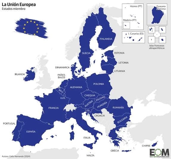 Mapa de cobertura en la Unión Europea